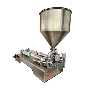 LLENADORA SEMI-AUTOMATICA DOBLE PISTON PARA LIQUIDOS Y VISCOSOS 100-1000 ML